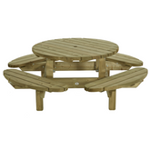 picknick tafel rond mooi voor in de tuin gaat lang mee 15 jaar